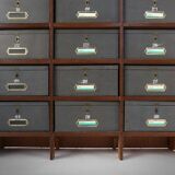 Industrial Filing Cabinet in Wood, Belgium 1920s