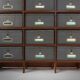 Industrial Filing Cabinet in Wood, Belgium 1920s