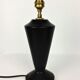 Vintage black ceramic lamp 1950