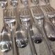 9 silver-plated dessert forks by Christofle Vendome