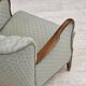 1960s, Danish armchair, light blue furniture fabric, beech wood.