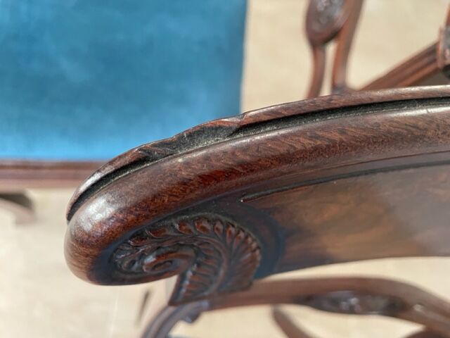 Pair of mahogany chairs XIXth century
