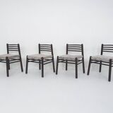 Ensemble de quatre chaises de salle à manger Pastoe, Pays-Bas, années 1970