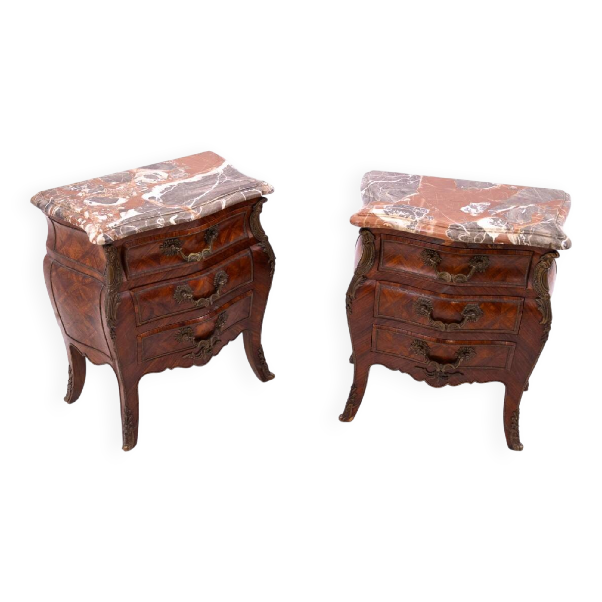 Paire de tables de chevet/commodes, France, vers 1920.
