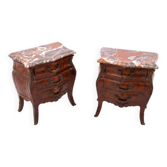 Pair of bedside tables/chests of drawers, France, circa 1920.