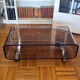 Table basse en Plexiglas fumé Michel Dumas