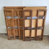 Foldable and stackable wooden shelves