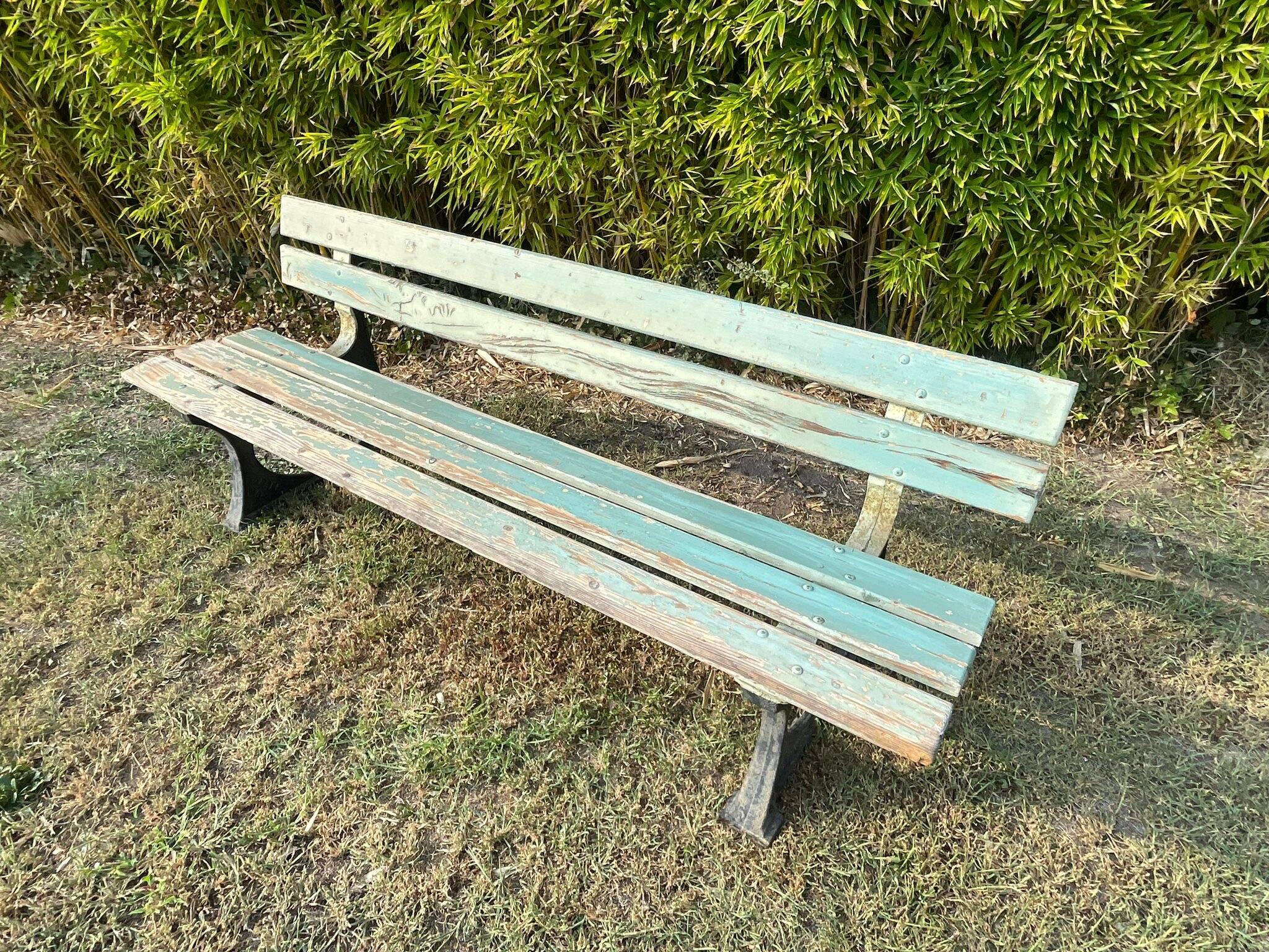 Antique garden bench