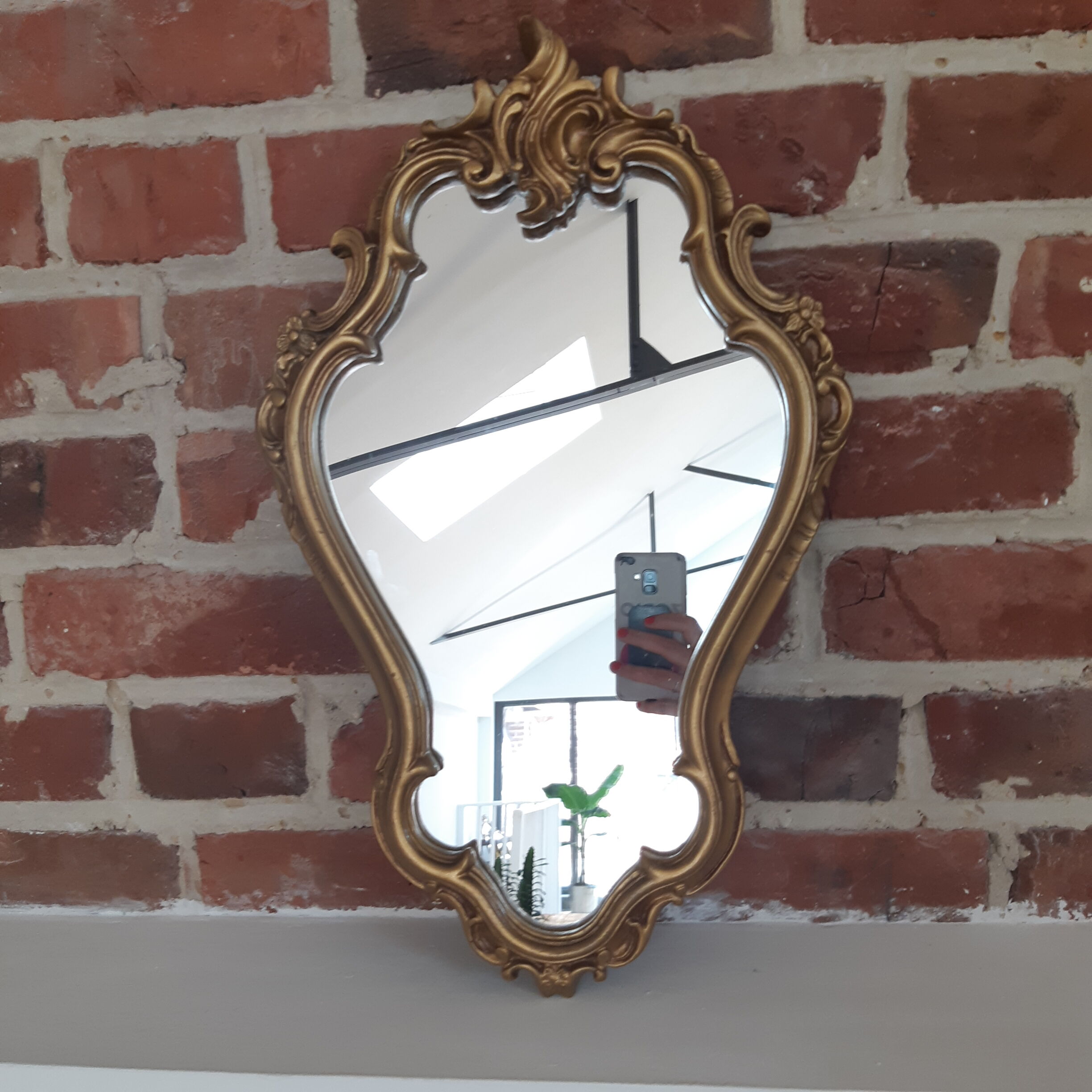 Golden mirror 30x48cm