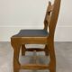 6 vintage solid wood brutalist chairs
