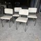 4 chrome metal chairs with faux leather from the 1970s.