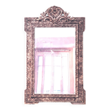 Large Napoleon III mirror, Louis XV / Rocaille style, silver leaf.