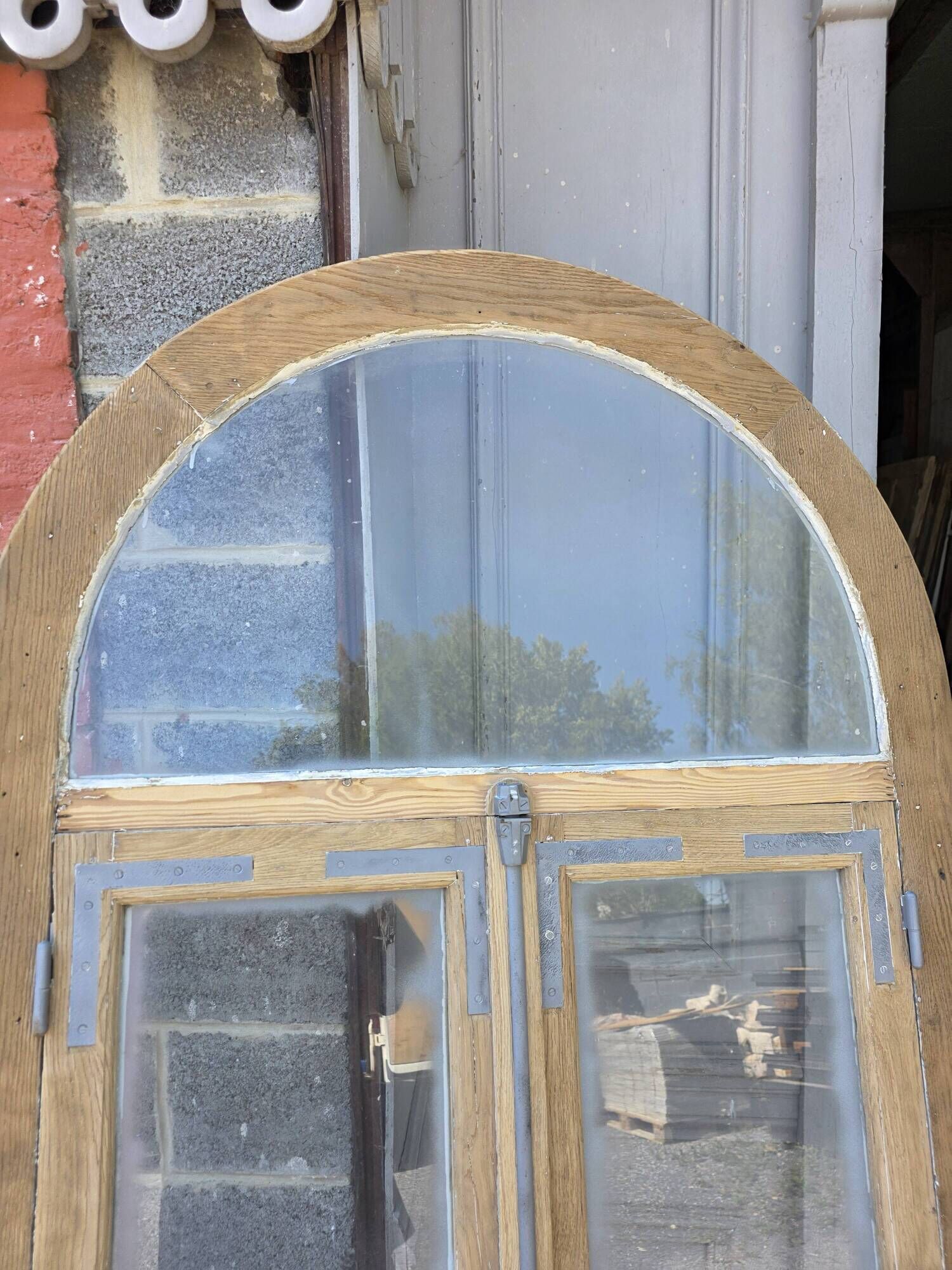 Old window in solid oak