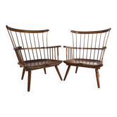 Paire de fauteuils lounge Windsor faits à la main, Angleterre, vers 1960