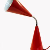 80's style table lamp Max Bill, Egoluce, vintage brown-red.