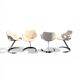 Ensemble Euro Steel International Space Age : Table Verre & 4 Chaises