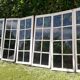 Lot of 4 oak windows H141xL112/117cm old small panes