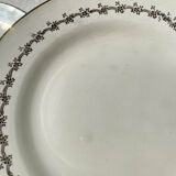 6 opaque porcelain dinner plates, Digoin model "Suzy"