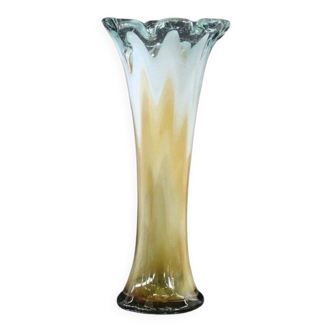 Vintage Italian Tall Vase In Murano Art Glass, 1960s