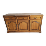 Louis XIV style low sideboard in solid oak