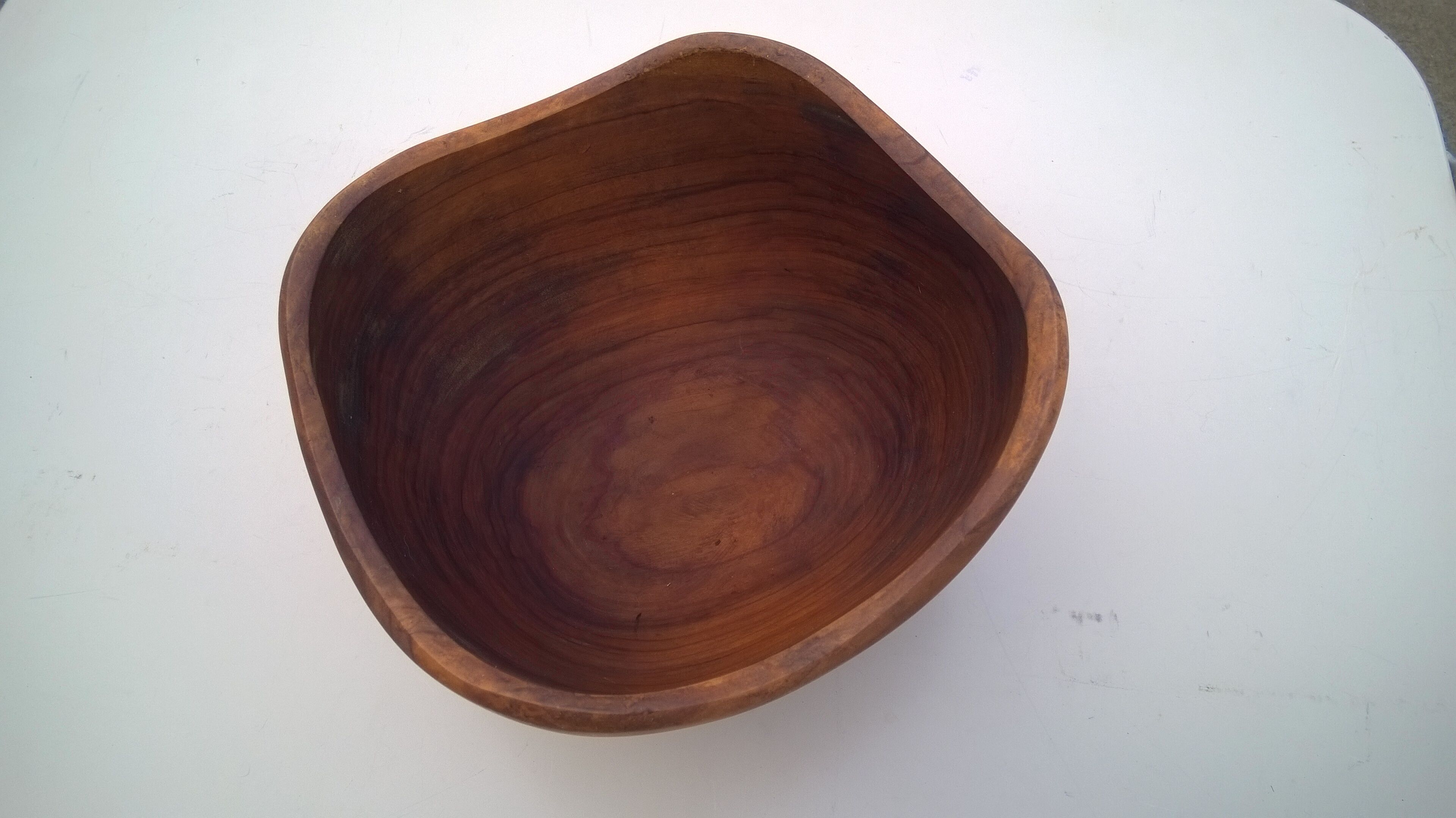 Olive wood salad bowl