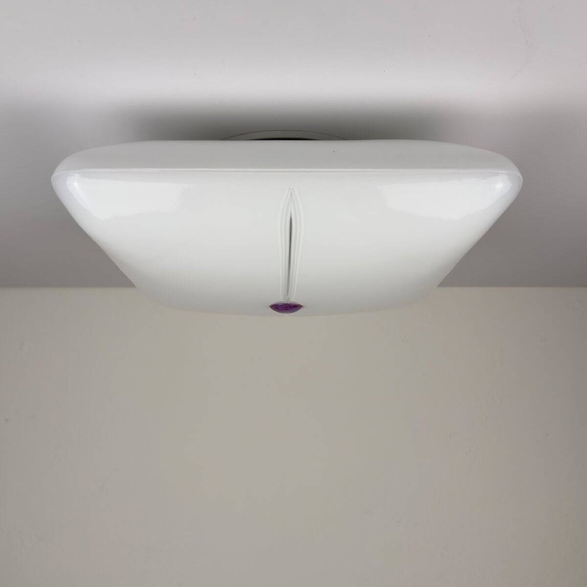 Mid-century modern ceiling lamp in coloured glass by De Majo, 1970s.