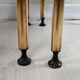 Dresser / chest of drawers and bedside tables - 1960s - faux leather brass
