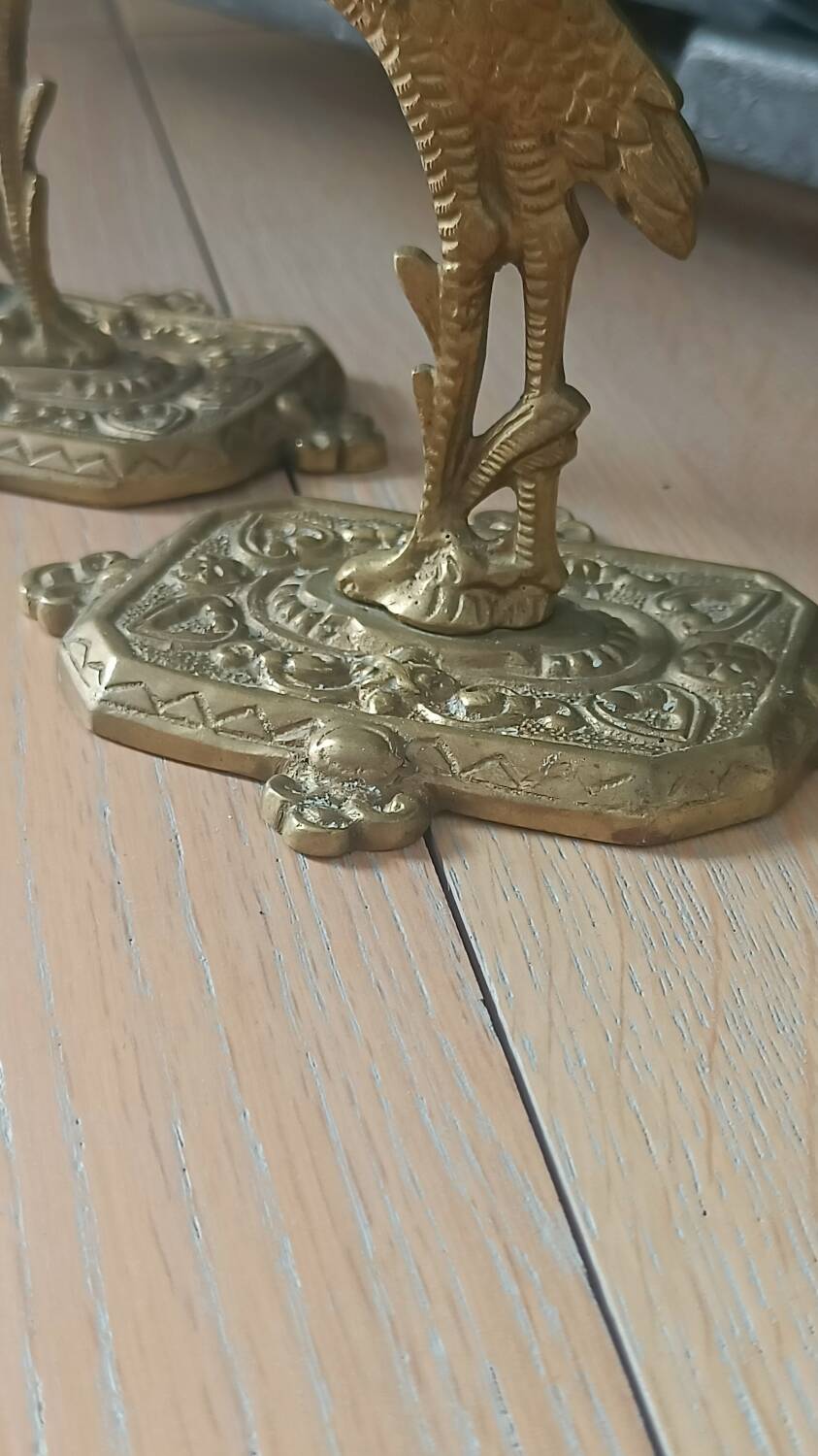 Paire de bougeoirs anciens Style orientaliste Art déco