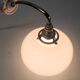 Brass and opaline gooseneck wall lamp – early twentieth century