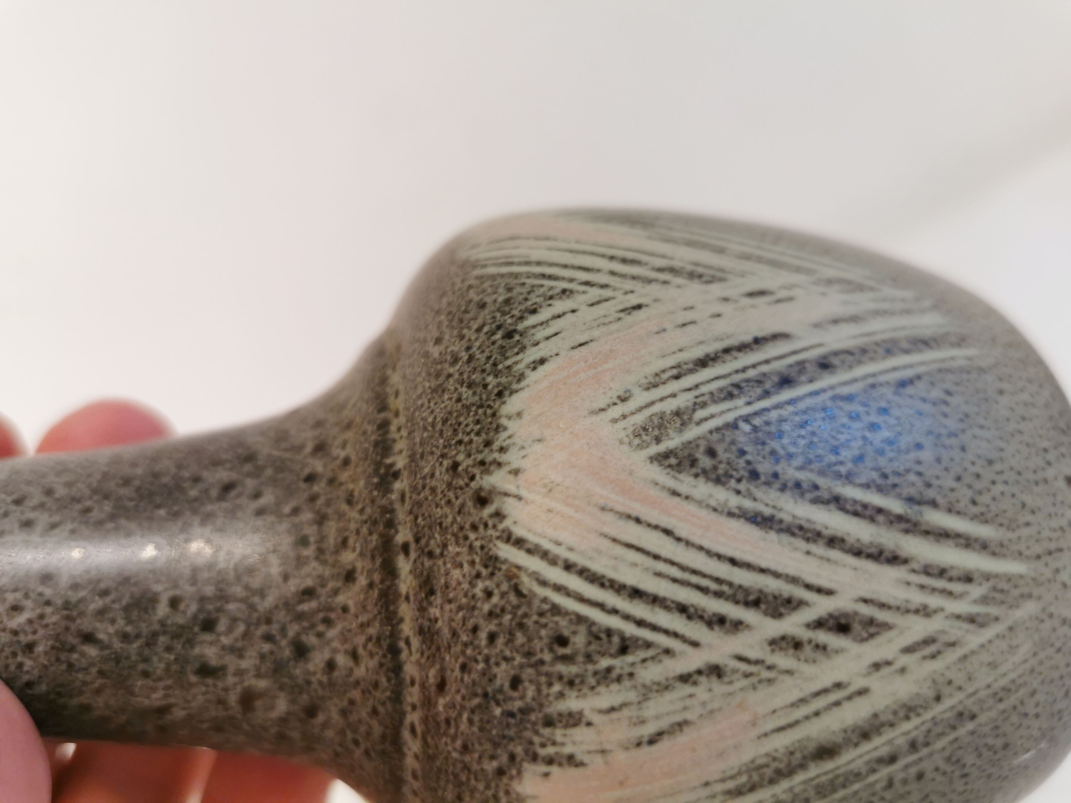 Ceramic table lamp, made by Danske Vitrika in the 1960-1970s