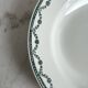 Set of two green frilled deep plates from Saint-Amand.