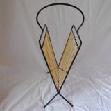 Vintage black scoubidou metal magazines door yellow