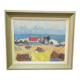 Gunnar Ekdahl,  Swedish Modern Landscape, Oil on Panel, 1960s, Framed