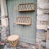 Rattan shelf