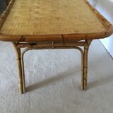 Vintage rattan table