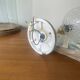Vintage swan neck wall lights brass bubble glass porcelain