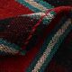 Red & Teal Green Striped Vintage Kilim Rug, 202x321Cm