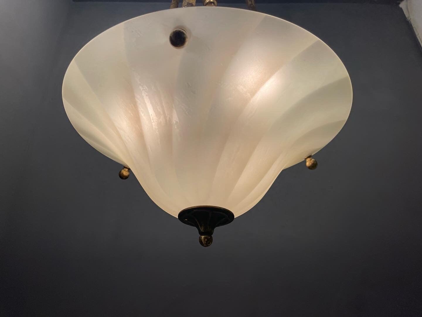 Italian Murano glass light pendants, 1980s, set of 2