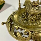 Vintage writing kit - Old inkwell and neoclassical ink pad in gilded bronze XIXth