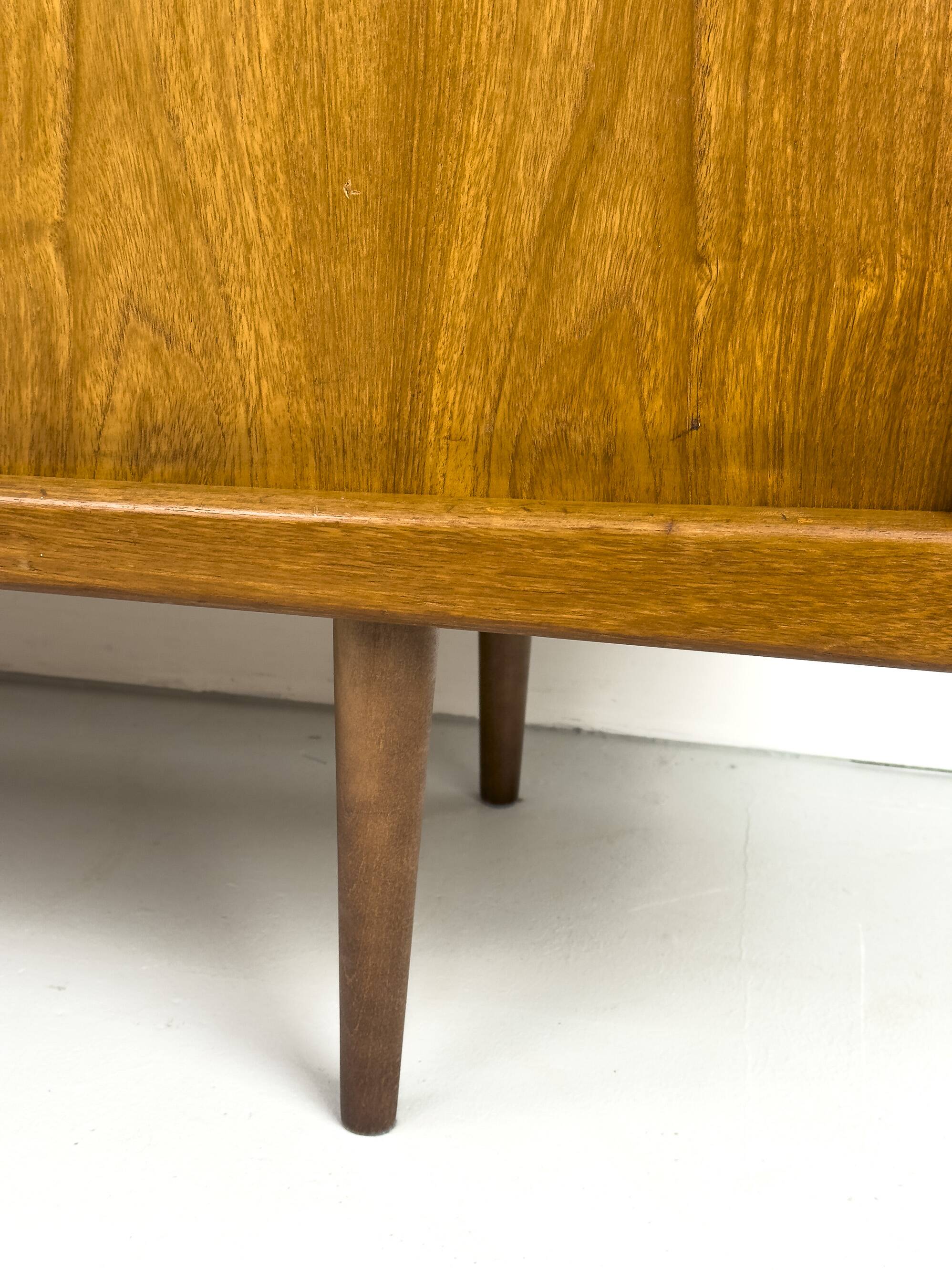 Vintage Teak Sideboard with Drawers and Sliding Doors, 1960s