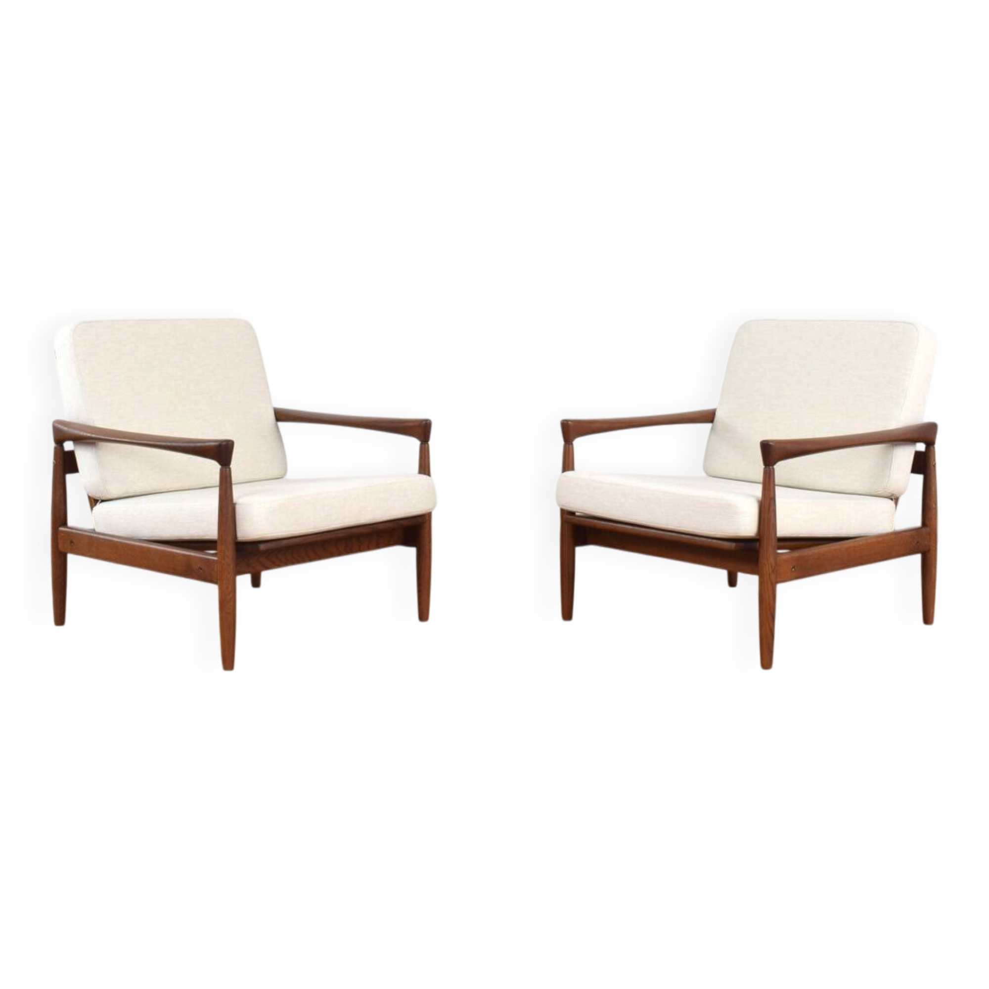 Mid-Century Oak Kolding Armchairs by Erik Wørts for IKEA, 1960s, Set of 2