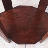 Art Deco side table in solid oak