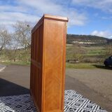 Louis XVI armoire with marquetry and gilded bronze