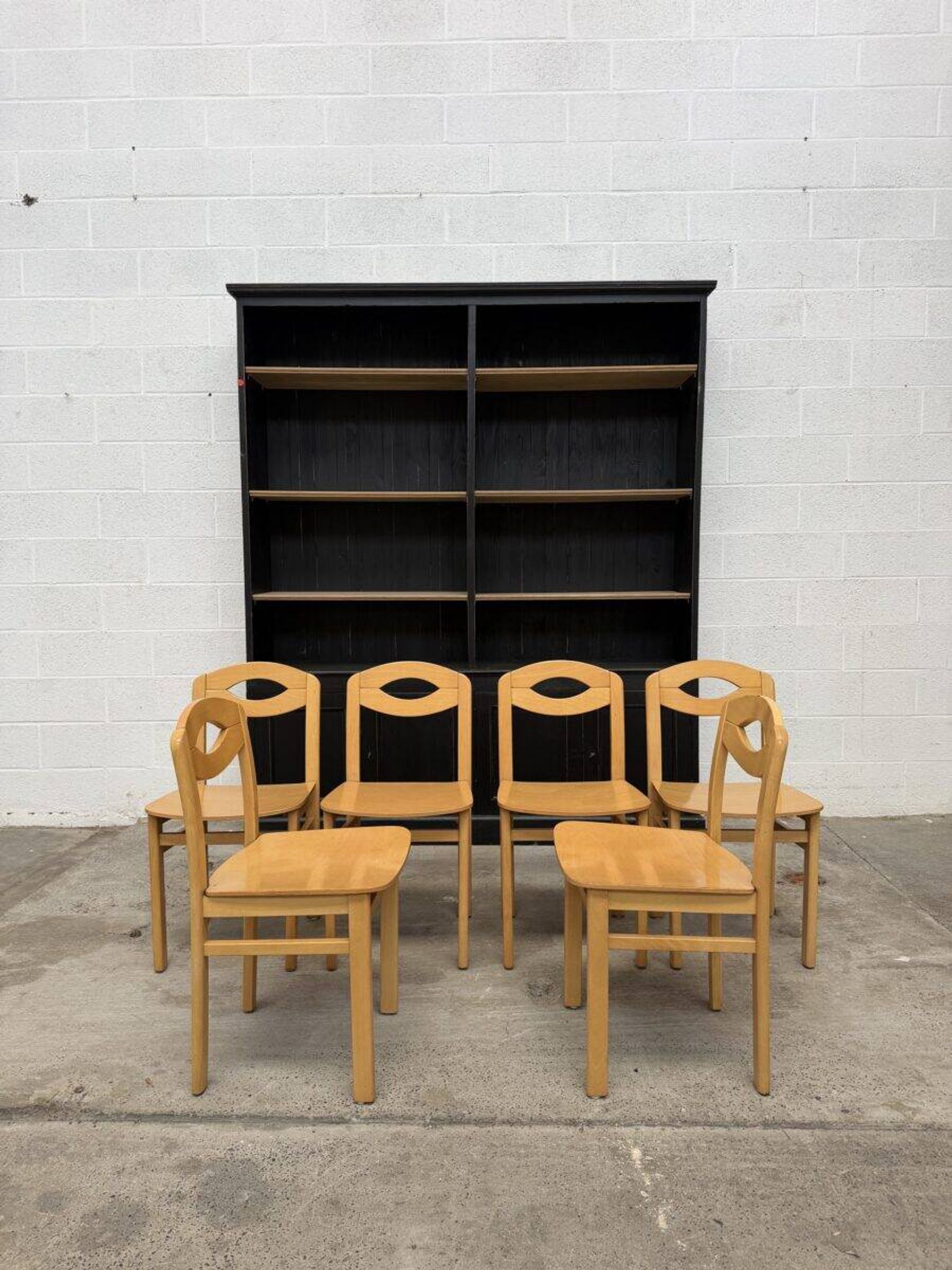 Set of 6 beech chairs