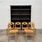 Set of 6 beech chairs