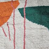 Handmade pure wool rug, size 100 x 200 cm.