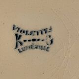 Luneville ironstone dessert plates Violettes model