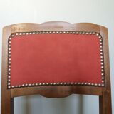 2 Art Deco upholstered and wood chairs