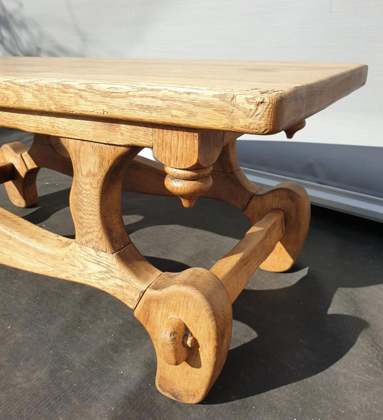 Medieval solid oak coffee table