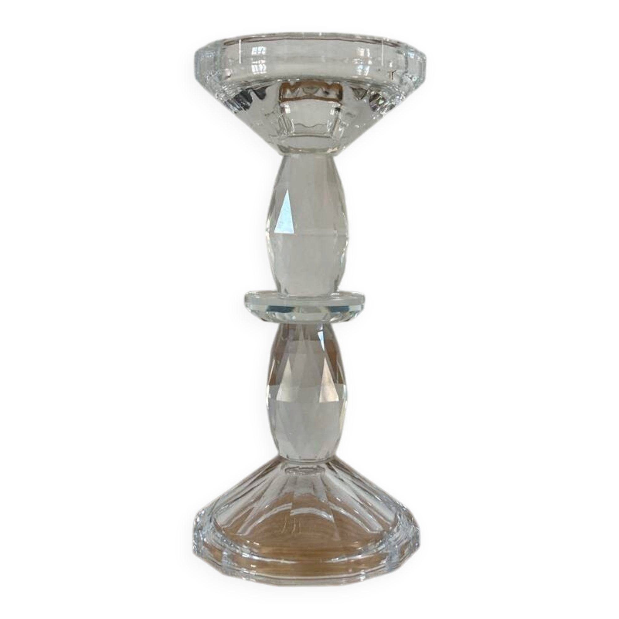 Faceted crystal candlestick